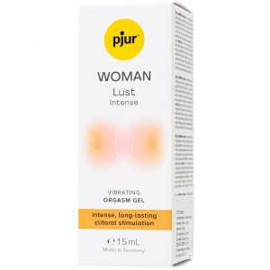 Гель Pjur Woman Lust Intense с усиленным эффектом вибрации и вкусом апельсина 15 мл (иной угол)