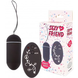 Виброяйцо с беспроводным управлением Sexy Friend черное