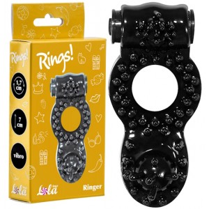 Тянущееся виброкольцо для эрекции Rings Ringer Black