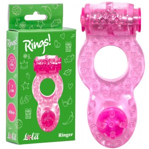 Тянущееся виброкольцо для эрекции Rings Ringer Pink
