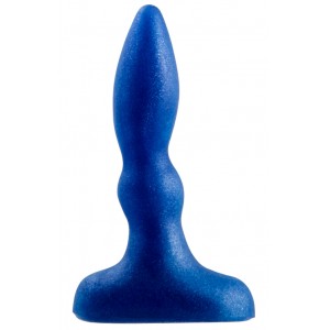 Анальная втулка с рельефом Beginners P-Spot Massager Blue (иной угол)