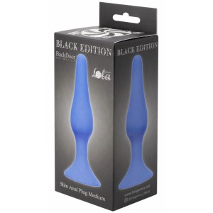Анальная втулка Slim Anal Plug M Blue (иной угол)