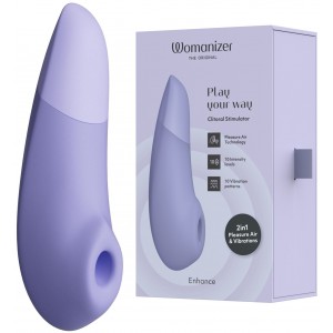 Бесконтактный вакуумно-волновой стимулятор клитора с вибрацией Womanizer Enhance сиреневый