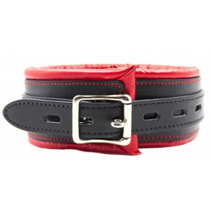 Красно-черный БДСМ ошейник