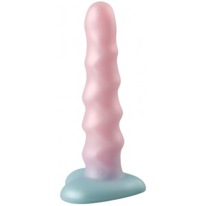 Нереалистичный фаллос Unicorn с присоской сердечко 18 см (иной угол)