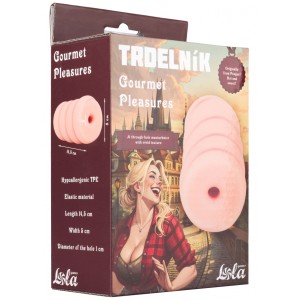 Оригинальный мастурбатор с уникальным рельефом Gourmet Pleasures Trdelnik (иной угол)
