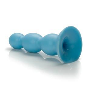 Анальная втулка Plush голубая (иной угол)