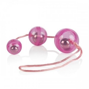 Три розовых вагинальных шарика Orgasm balls (иной угол)