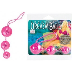 Три розовых вагинальных шарика Orgasm balls