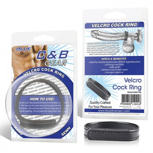 Кольцо на пенис из искусственной кожи на липучке Velcro Cock Ring
