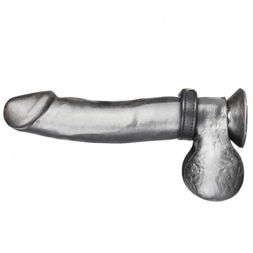 Кольцо на пенис из искусственной кожи на клепках (3 5-5 5см) Snap Cock Ring