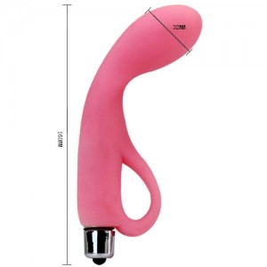 Изогнутый вибростимулятор розовый (иной угол)