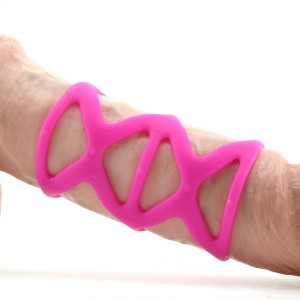 Насадки на пенис из силикона розовые Lover s Cage Posh (иной угол)