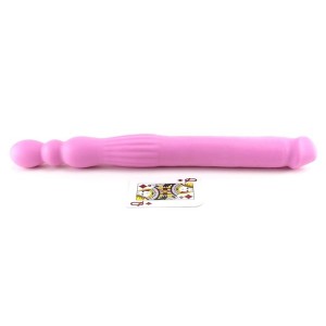 Розовый двухголовый стимулятор Play Things (иной угол)