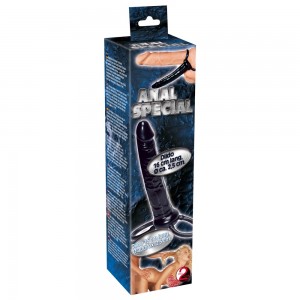Насадка для двойного проникновения Anal Special черная (иной угол)