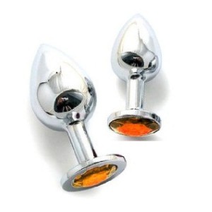 Анальное украшение Butt Plug Large оранжевый 