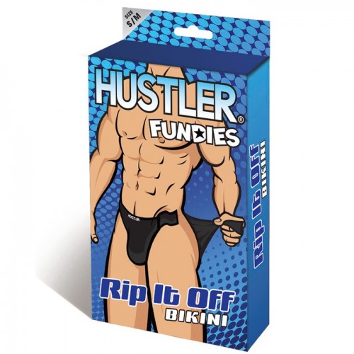 Классические черные трусы Hustler Fundies на двух липучках ML