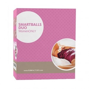 Шарики вагинальные Fun Factory Smartballs Duo ярко-оранжевые (иной угол)