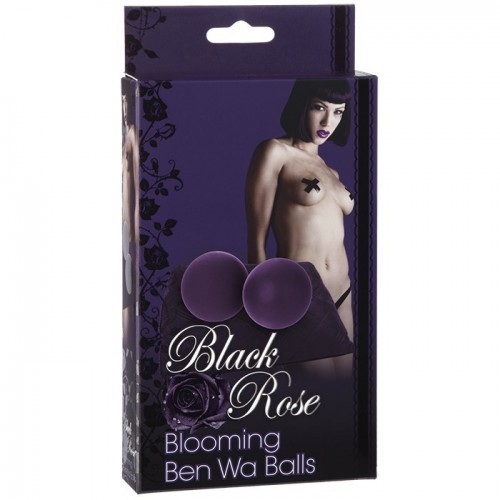 Силиконовые вагинальные шарики фиолетовые Black Rose