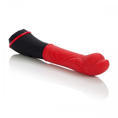 Красный вибромассажер из силикона Tantric Aura Massager