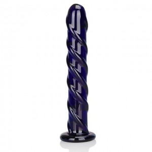 Стимулятор из стекла цвета индиго Swirl Indigo