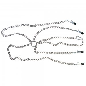 Женская уздечка с зажимами Sextreme (иной угол)