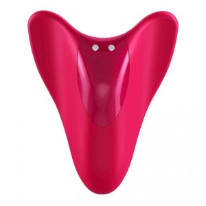 Перезаряжаемый вибратор на палец Satisfyer High Fly красный Перезаряжаемый вибратор на палец Satisfyer High Fly красный (иной угол)
