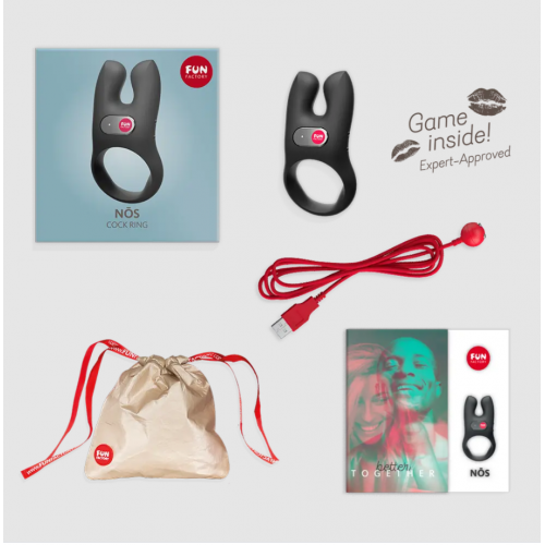 Эрекционное кольцо Fun Factory NOS с вибрацией черный