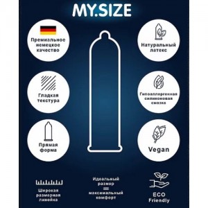 Презервативы My.Size №36 размер 64 (иной угол)