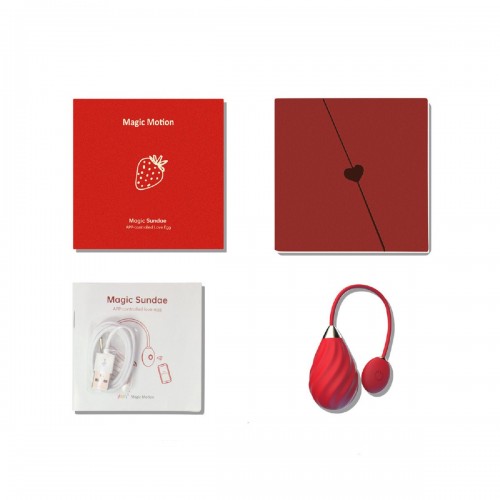 Смарт-виброяйцо Magic Motion Sundae красное