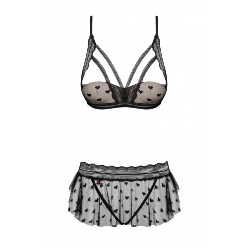 Пикантный комплект белья Heartia черный L/XL 
