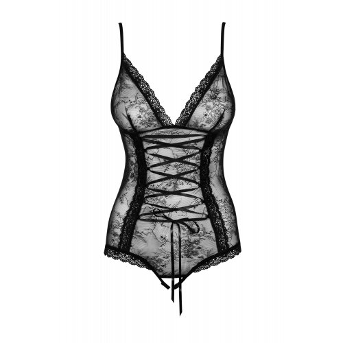 Соблазнительное кружевное боди с доступом Slevika L/XL