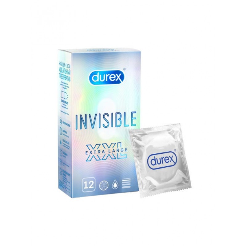 Презервативы из натурального латекса Durex Invisible XXL №12