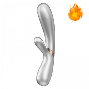 Вибратор Satisfyer Hot Lover с функцией нагрева и управлением через смартфон серебристый