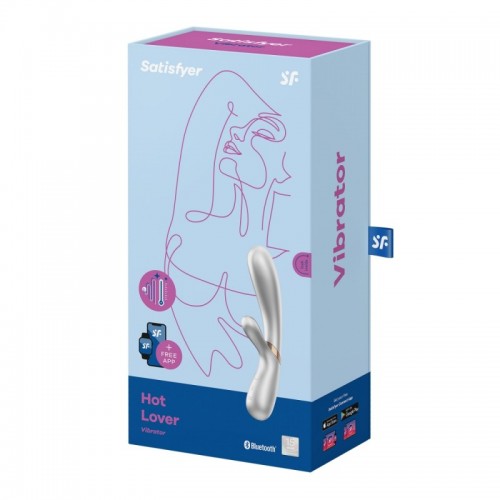 Вибратор Satisfyer Hot Lover с функцией нагрева и управлением через смартфон серебристый