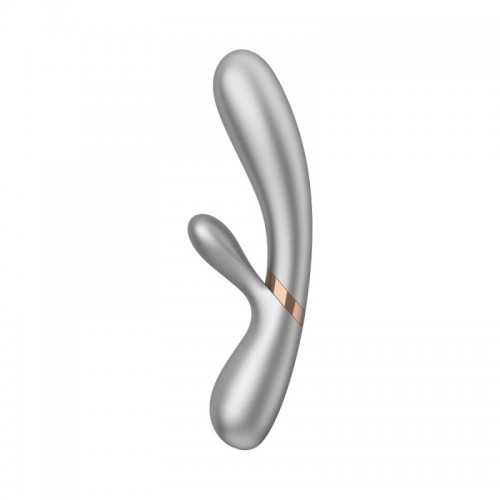 Вибратор Satisfyer Hot Lover с функцией нагрева и управлением через смартфон серебристый