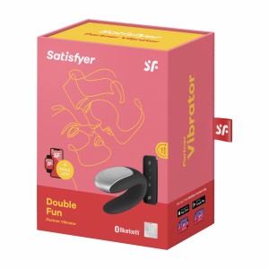 Вибратор для пар Satisfyer Double Fun черный (иной угол)