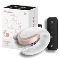 Вибратор для пар с управлением через пульт и приложение Satisfyer Double Love белый
