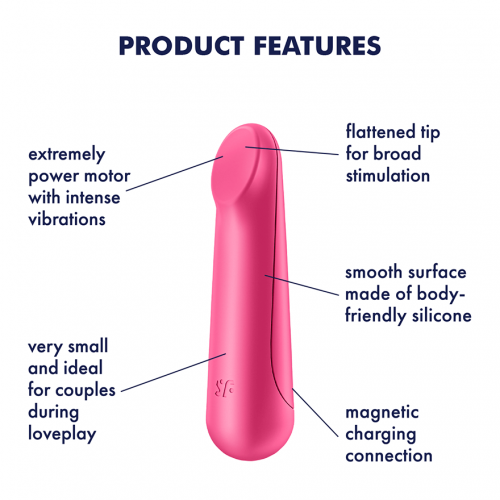 Мини вибратор Satisfyer Ultra Power Bullet 3 красный