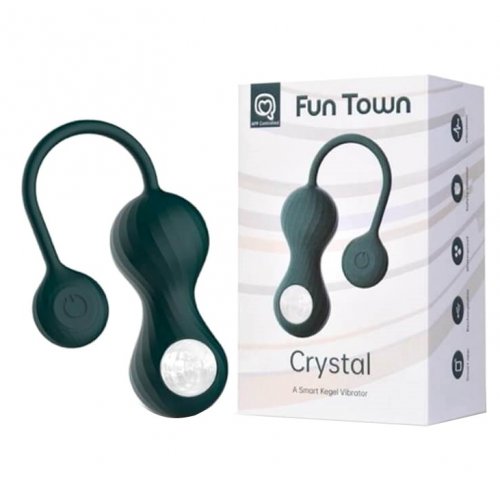 Вагинальные смарт-шарики с вибрацией Fun Town Crystal