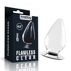 Прозрачная анальная пробка на присоске LOVETOY clear 