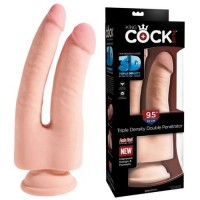 Двойной фаллос с присоской King Cock Triple Density 9.5 in Double Penetration