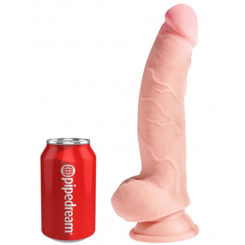 Фаллоимитатор с мошонкой на присоске King Cock Triple Density Cock with Balls Light 25 см