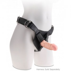 Фаллоимитатор на присоске King Cock Triple Density Cock with Balls Light 16 см (иной угол)