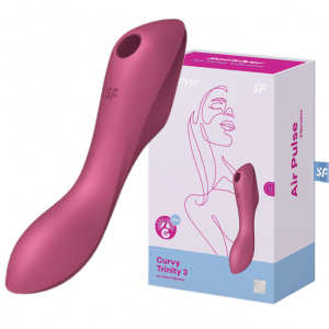 Вакуумно-волновой смарт-стимулятор SatisfyerCurvy Trinity 3 красный
