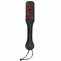 Черный пэдл с красной надписью SLUT