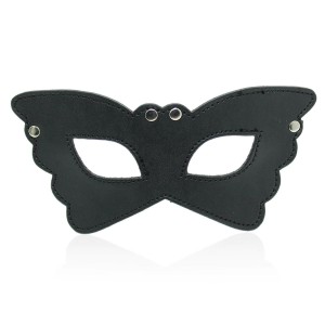 Чёрная маска бабочка с заклёпками