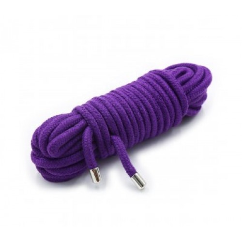 Бондажная хлопковая веревка фиолетовая 20 метров