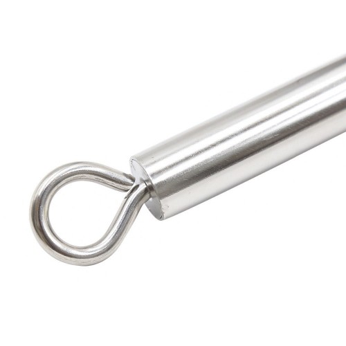 Бондажная распорка с карабинами серебристая