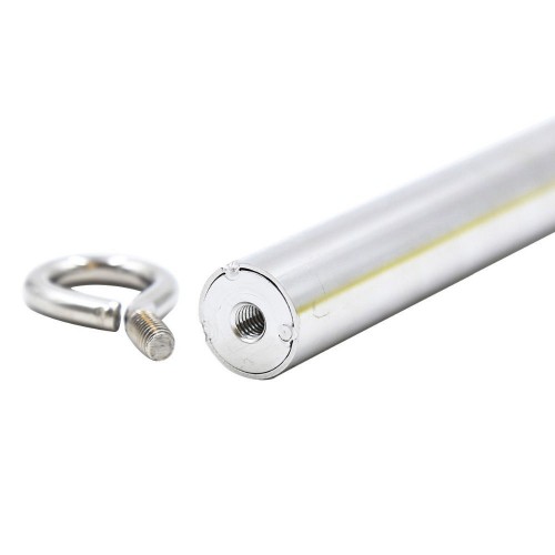 Бондажная распорка с карабинами серебристая